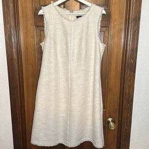 Banana Republic Tweed Cream A Line Dress